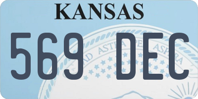 KS license plate 569DEC