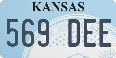KS license plate 569DEE