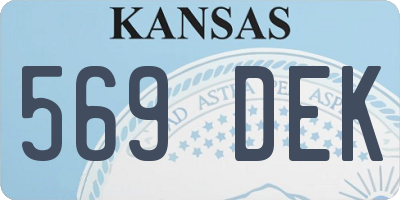 KS license plate 569DEK