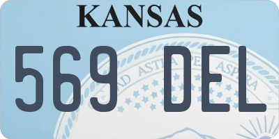 KS license plate 569DEL