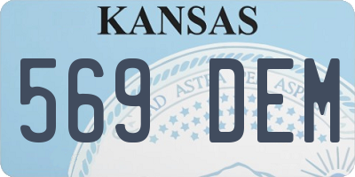 KS license plate 569DEM