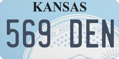 KS license plate 569DEN