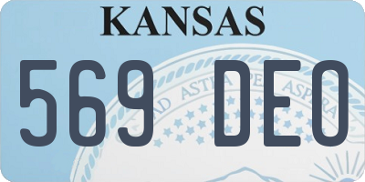 KS license plate 569DEO