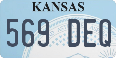 KS license plate 569DEQ