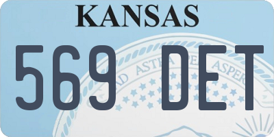 KS license plate 569DET