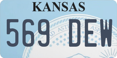 KS license plate 569DEW