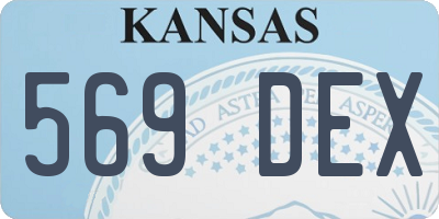 KS license plate 569DEX