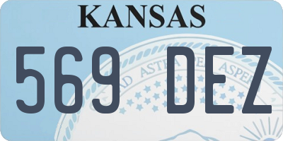KS license plate 569DEZ