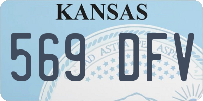 KS license plate 569DFV