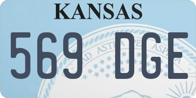 KS license plate 569DGE