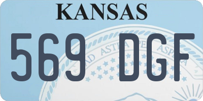 KS license plate 569DGF