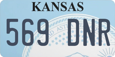 KS license plate 569DNR