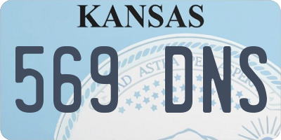 KS license plate 569DNS