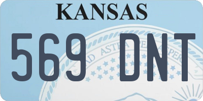 KS license plate 569DNT