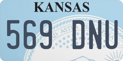 KS license plate 569DNU