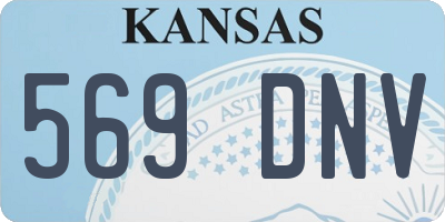KS license plate 569DNV