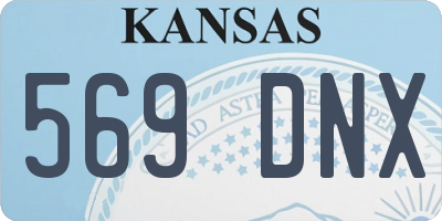KS license plate 569DNX