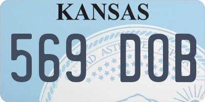 KS license plate 569DOB