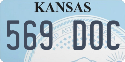 KS license plate 569DOC
