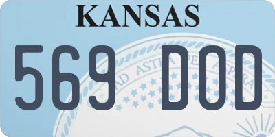 KS license plate 569DOD