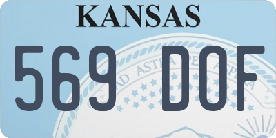 KS license plate 569DOF