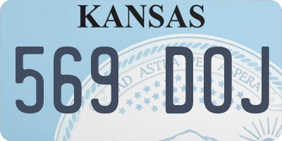 KS license plate 569DOJ