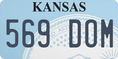 KS license plate 569DOM