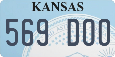KS license plate 569DOO