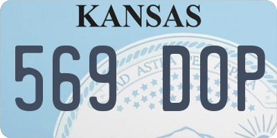 KS license plate 569DOP