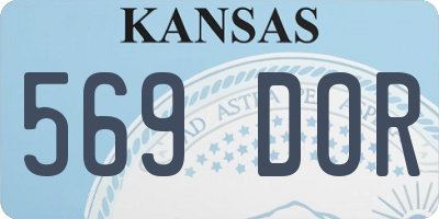 KS license plate 569DOR