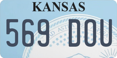 KS license plate 569DOU