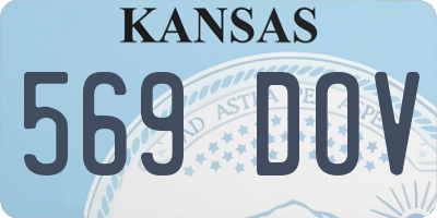 KS license plate 569DOV
