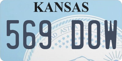 KS license plate 569DOW