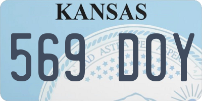 KS license plate 569DOY