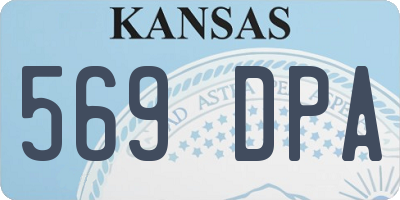 KS license plate 569DPA