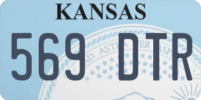KS license plate 569DTR