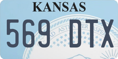 KS license plate 569DTX