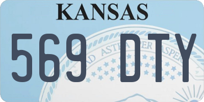 KS license plate 569DTY