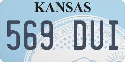 KS license plate 569DUI