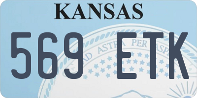 KS license plate 569ETK