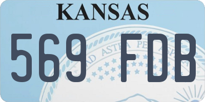 KS license plate 569FDB