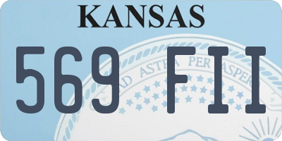 KS license plate 569FII