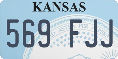KS license plate 569FJJ