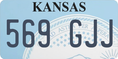 KS license plate 569GJJ