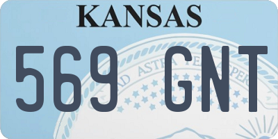 KS license plate 569GNT