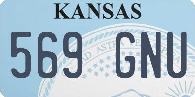 KS license plate 569GNU