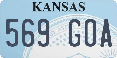 KS license plate 569GOA