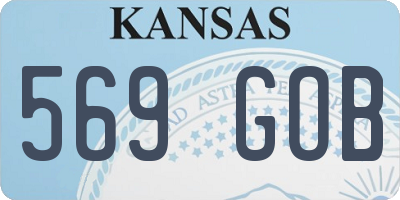 KS license plate 569GOB