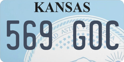 KS license plate 569GOC