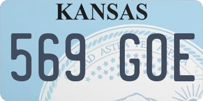 KS license plate 569GOE